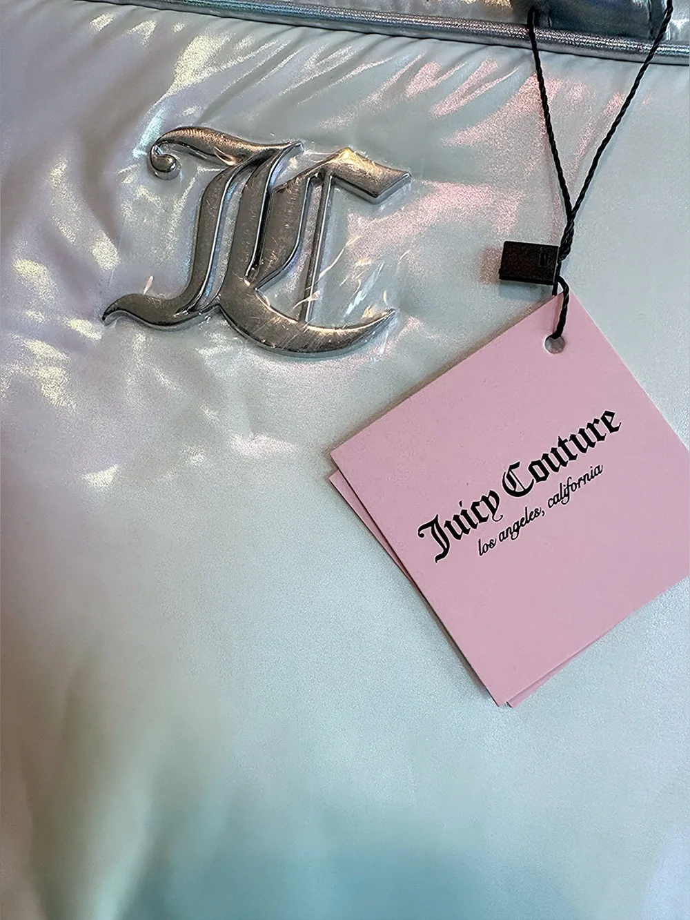 Juicy Couture Silver Iridescent Cosmetic Carry Case NWT